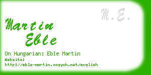 martin eble business card